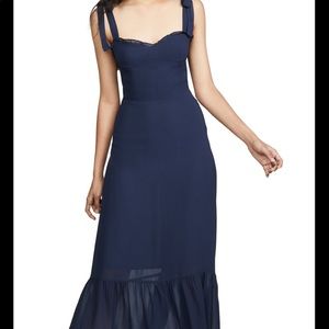 Reformation Nikita Dress in Navy (Size 4)